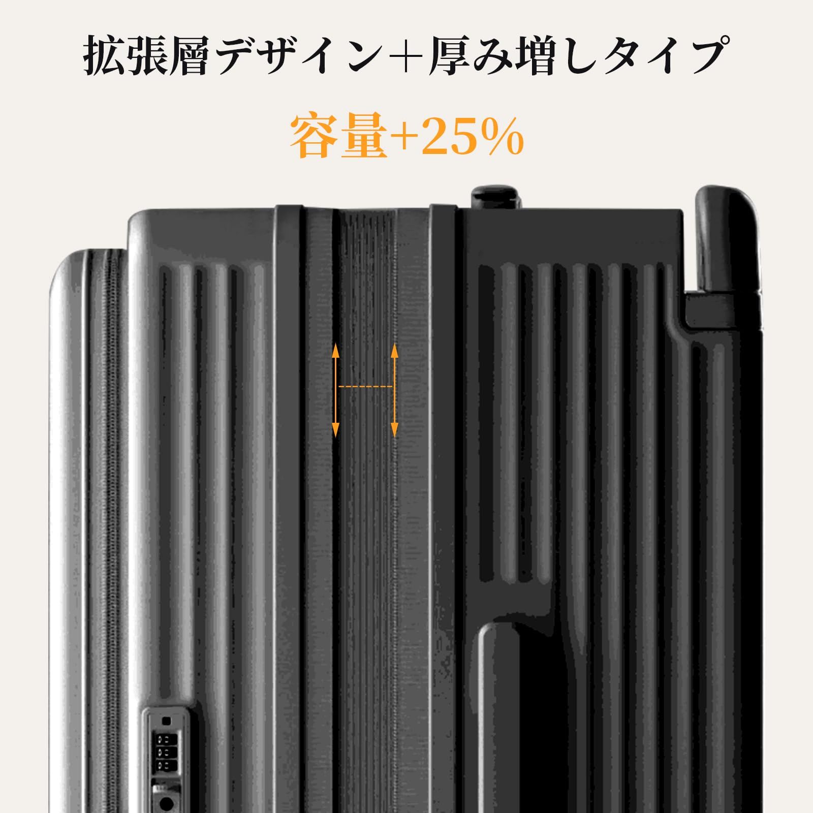 KPLDOL] 日本人デザイナー設計 スーツケース フロントオーポン 片開き