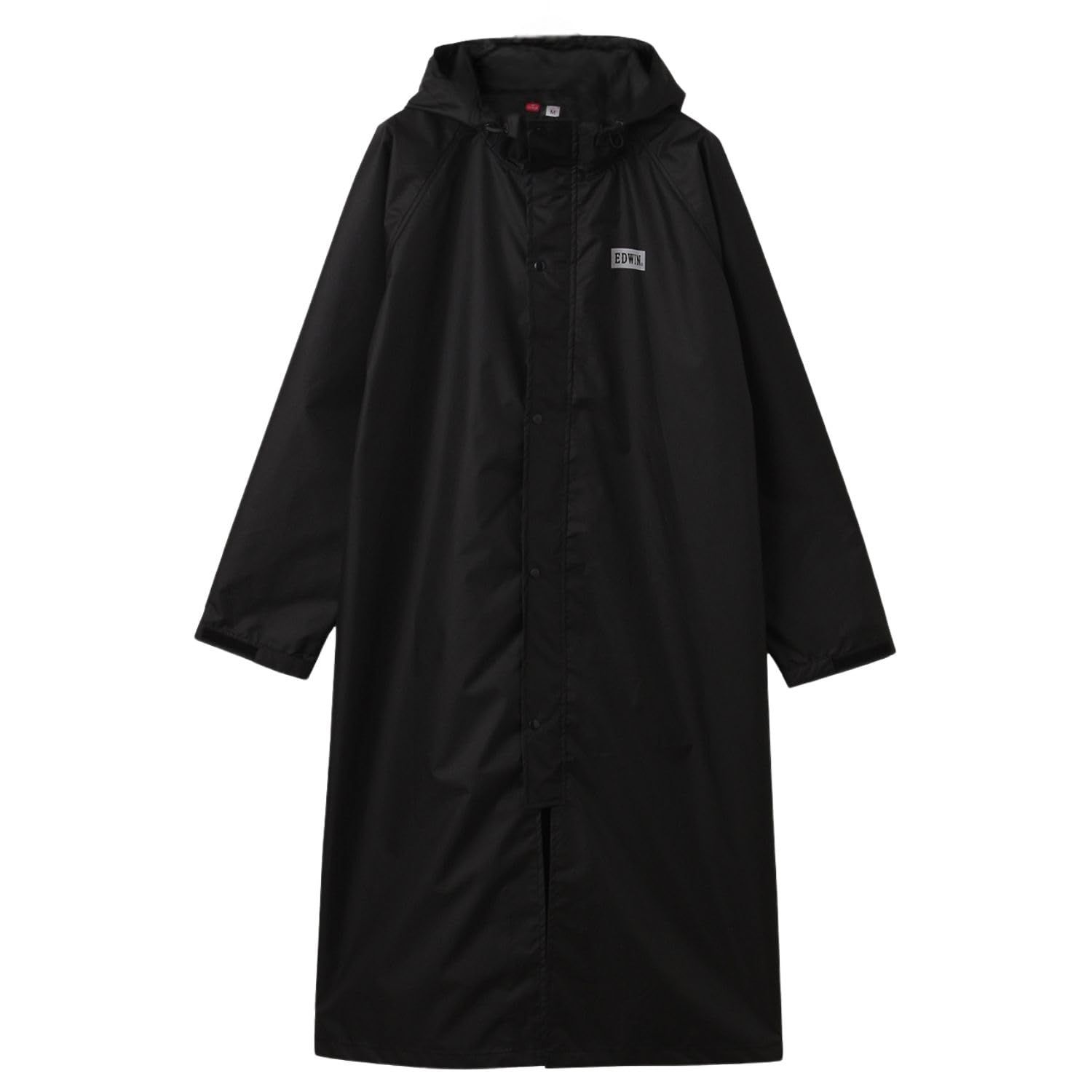 [ムーンバット] EDWIN(エドウィン) レインコート ロング 収納袋付き 撥水 53069 ブラック Mサイズ
