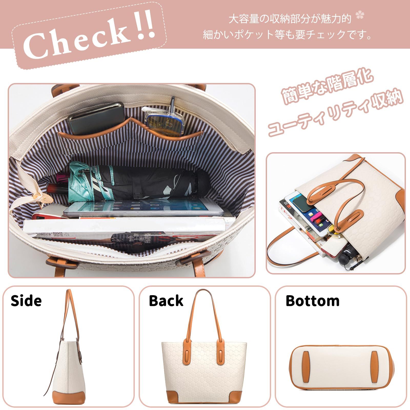 NICOLE & DORIS] トートバッグ レディース ショルダー ハンドバッグ 