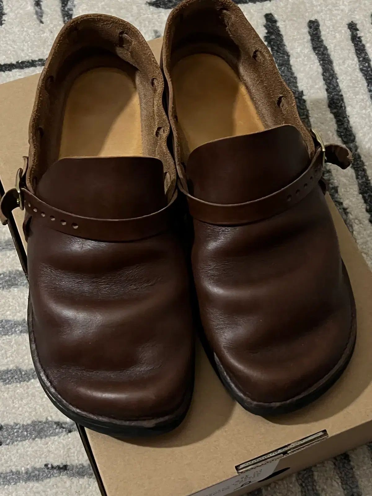 【美品！】オーロラシューズ ミドルイングリッシュ レザースリッポン 8D 茶 Aurora Shoes | ミドルイングリッシュレディース2colors