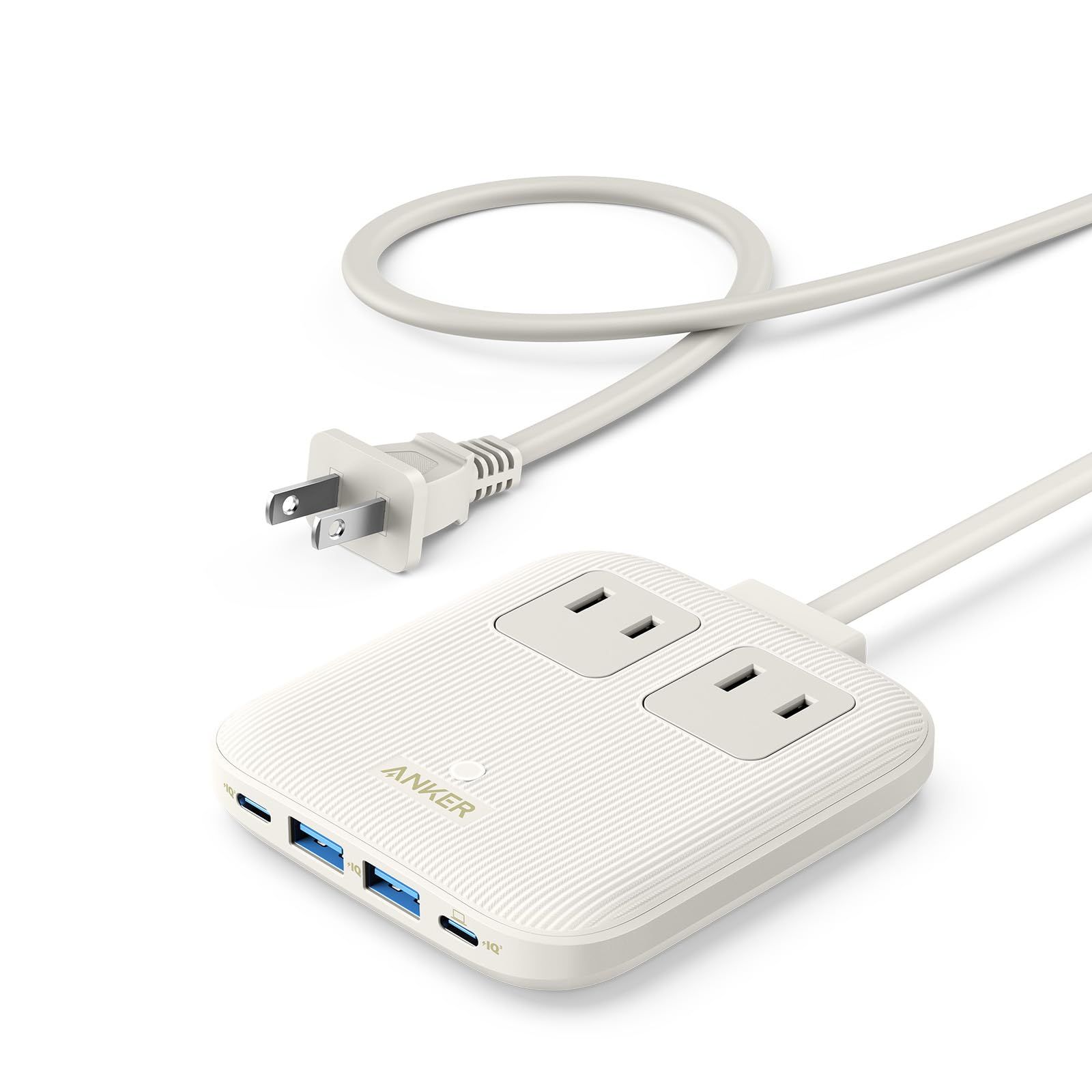 Anker Nano Charging Station (6-in-1, 67W) (USBタップ 電源タップ AC差込口 2口 USB-C 2ポート USB-A 2ポート 延長コード 1.5m) 【PSE技術基準適合】MacBook PD対応 Windows