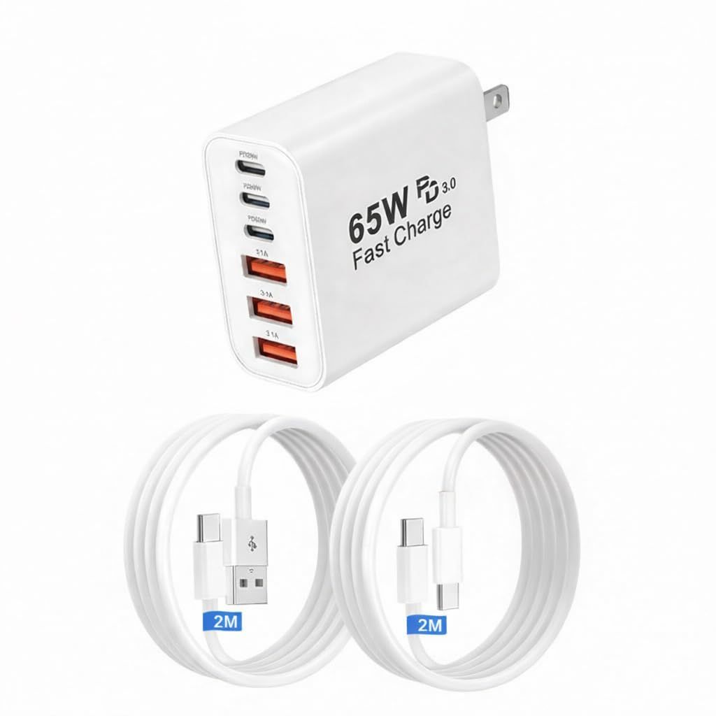 タイタイプc 充電器 USB Type-C 合計 PD65W 急速充電 GaNIII技術対応 USB-A & Type-C コンセント式電源アダプター 搭載 iPhone 17air/pro max/16/15/14/13/SE3 iPad、Android/タ