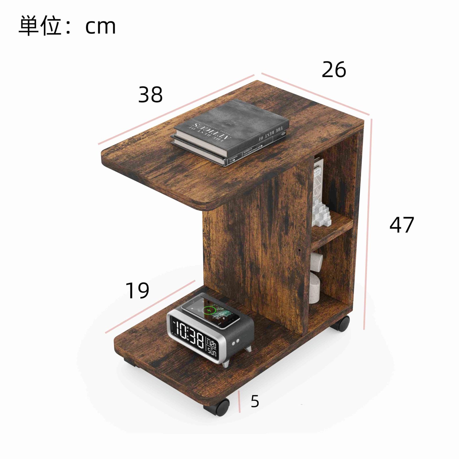 現物【SALE】サイドテーブル　✨　木製ハンドメイド　ソファ　ベッド　 即納 現物【SALE】サイドテーブル ✨ 木製ハンドメイド ソファ ベッド 即納
