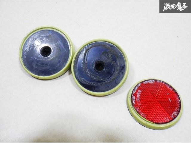 三菱　ジープ　リフレクター　反射板 希少/当時物!!】 三菱 純正 J54 ジープ 三菱ジープ リフレクター