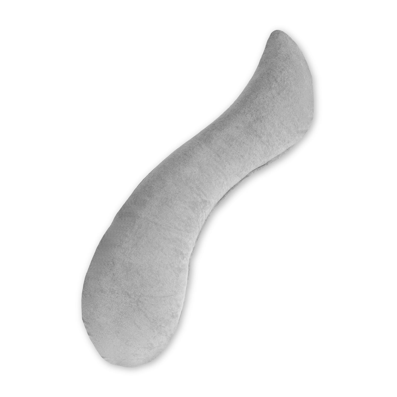 MORIPiLO 抱き枕 ハグモア 足が挟みやすいパイル だきまくら タオル地 グレー 40x110cm 女性 男性 妊婦 まくらのモリシタ 430152
