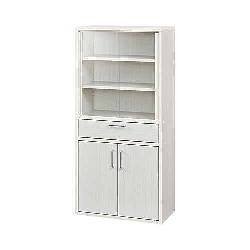 送料無料】白井産業 食器棚 カップボード キッチン収納 ガラス