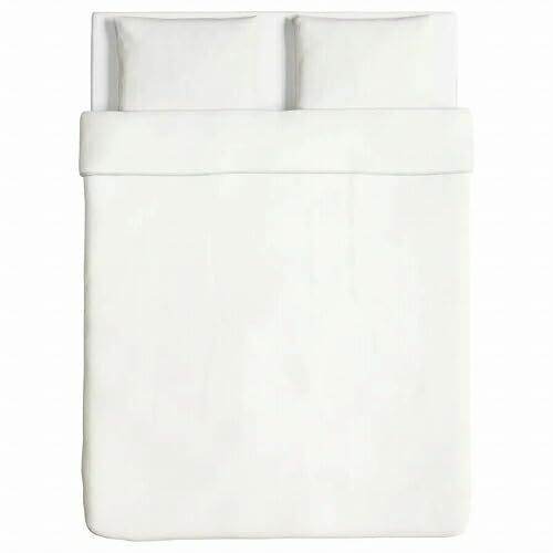 IKEA イケア ANGSLILJA 掛け布団カバー&枕カバー(2枚)200x200/50x60 cm 703.185.47ホワイト