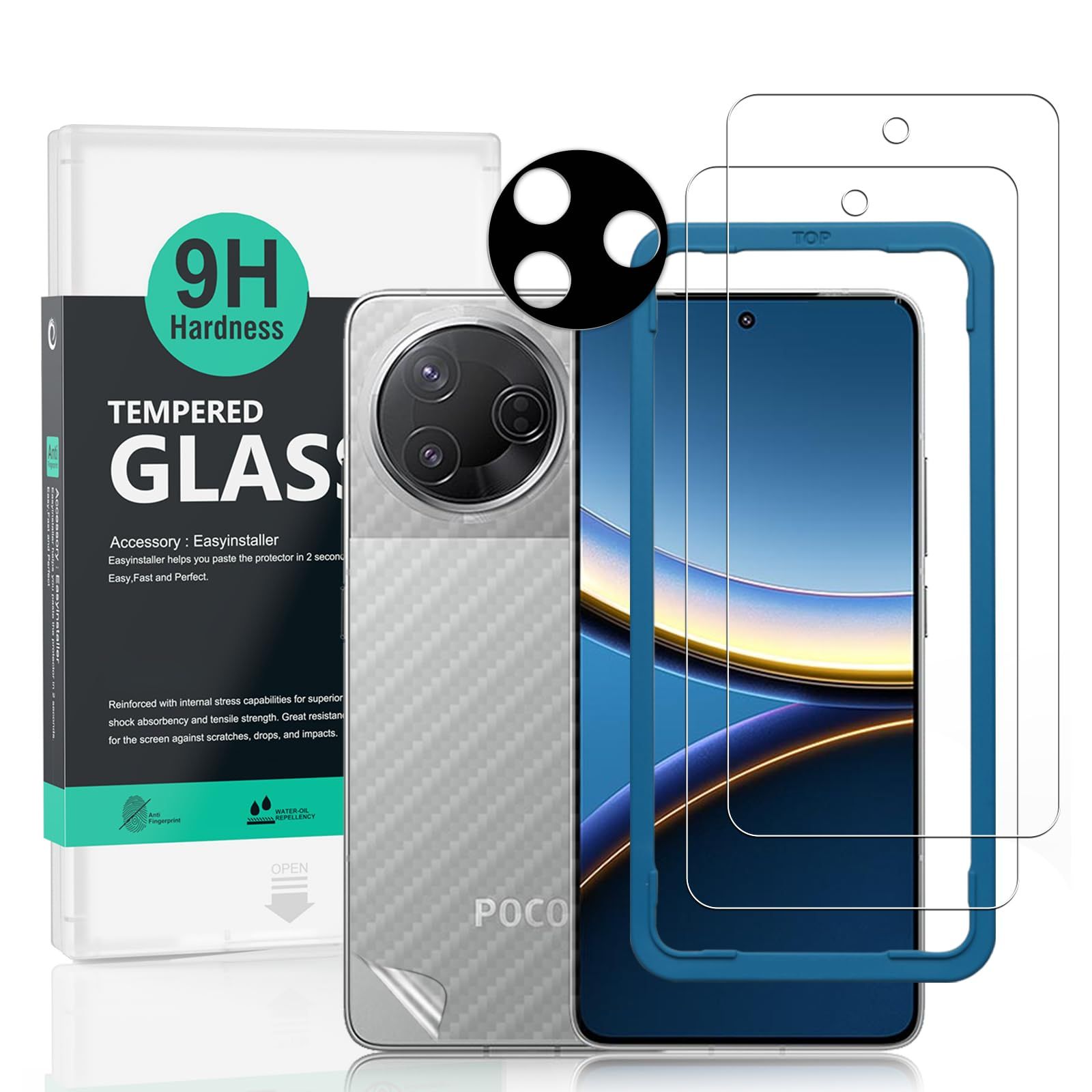 POCO F7 ケース２個ガラスフィルム新品二枚付き Ibywind 対応 Xiaomi Poco F7 Pro 5G ガラスフィルム 2 枚保護フィルム