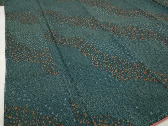 平和屋着物■上質な小紋　道長花文　成り物　正絹　逸品　未使用　AABI6372st 平和屋着物□上質な小紋 道長花文 成り物 正絹 逸品 未使用 AABI6372st