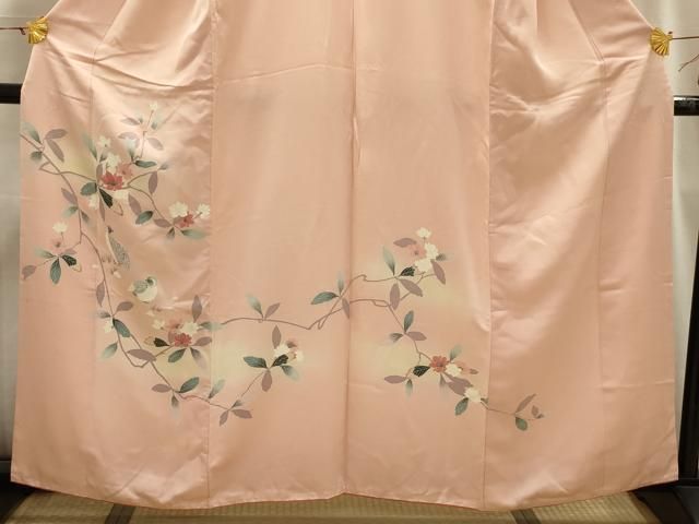 平和屋着物■訪問着　花鳥文　暈し染め　金銀彩　正絹　逸品　AABI6364st 平和屋着物□訪問着 花鳥文 暈し染め 金銀彩 正絹 逸品 AABI6364st