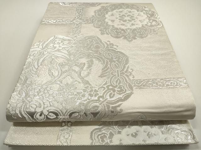 平和屋着物●六通柄　本袋帯　葡萄唐草文　金銀糸　正絹　逸品　DABA1703ps 平和屋着物○六通柄 本袋帯 葡萄唐草文 金銀糸 正絹 逸品 DABA1703ps