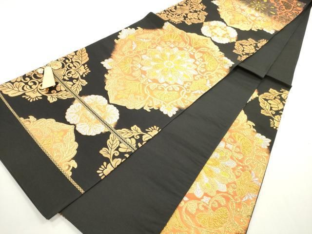 日本 価格 平和屋着物○西陣 六通柄袋帯 伝承・歌舞伎 天像 龍の丸