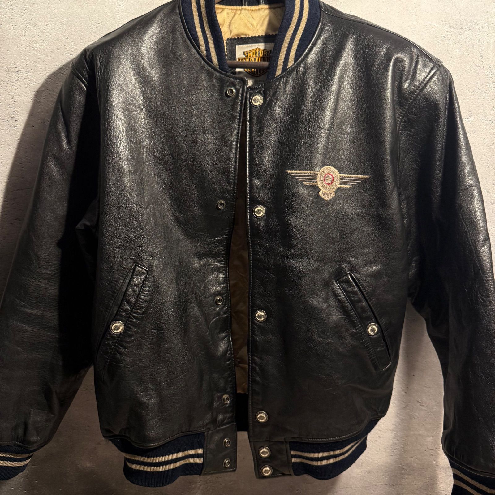 ✨激レア✨80s Harley Davidson レザージャケット スタジャン 黒 M相当 