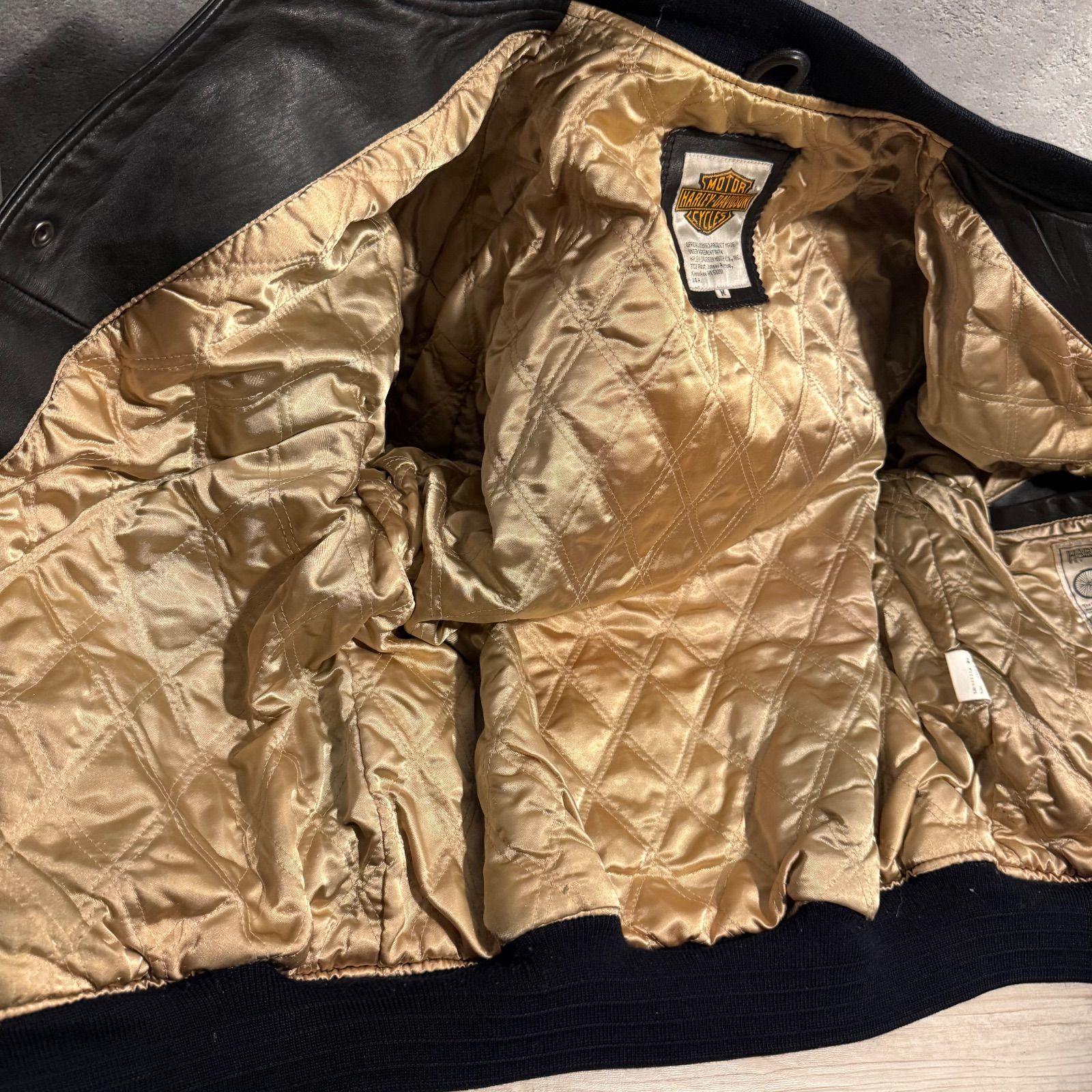 ✨激レア✨80s Harley Davidson レザージャケット スタジャン 黒 M相当 