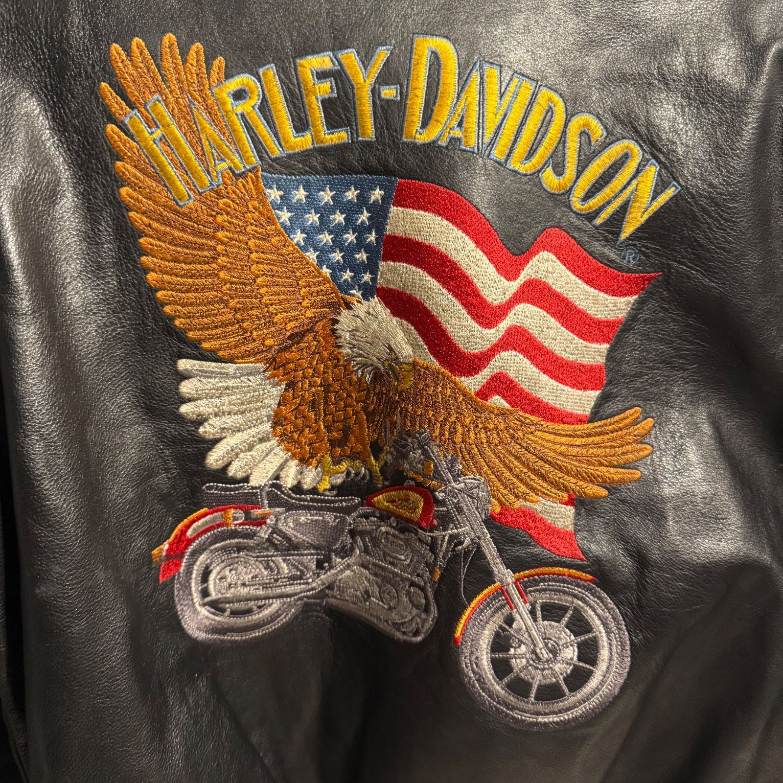 ✨激レア✨80s Harley Davidson レザージャケット スタジャン 黒 M相当 