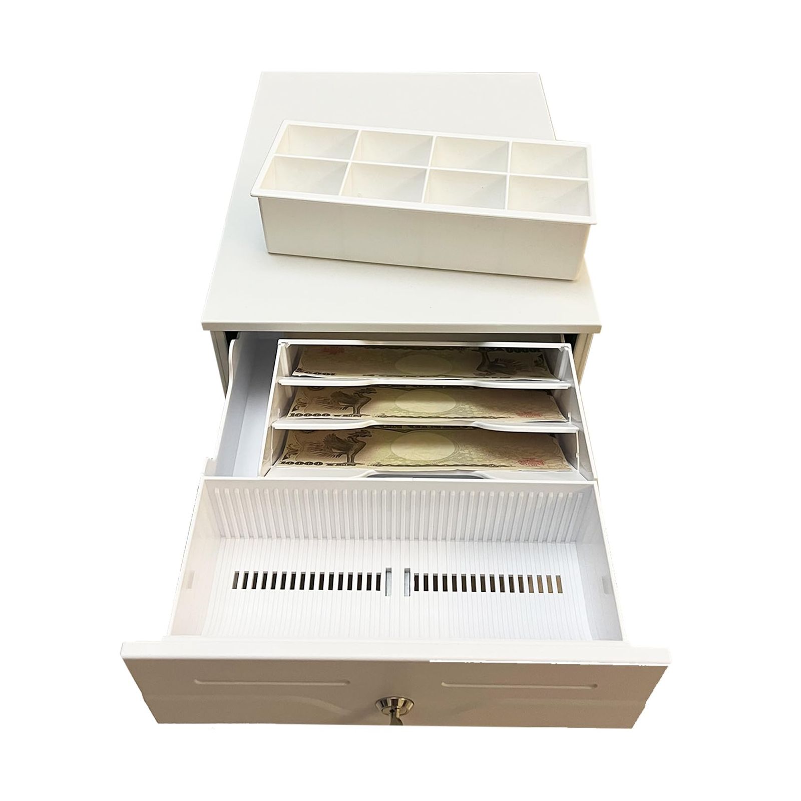5台中の2台 未使用 NUSRATS 自動＆手動兼用 キャッシュドロア 白 小型 Amazon.co.jp: NUSRATS キャッシュドロア 自動＆手動兼用 12V 小型