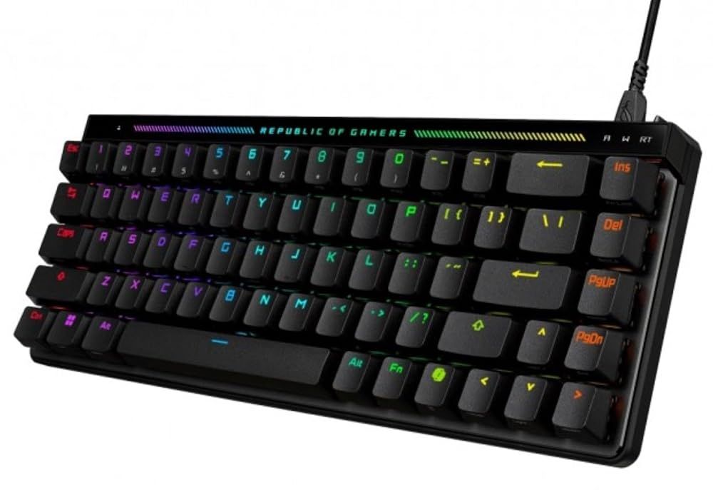 ASUS ROG Falchion Ace HFX ゲーミングキーボード ラピッドトリガー 磁気式キースイッチ 65%レイアウト キーボード 有線 ポーリングレート8000Hz