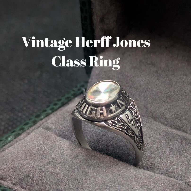 Herff Jones 1984年 ステンレス 10号 クラスリング コールレイン高校