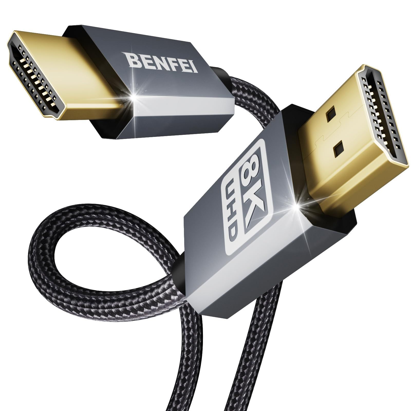 新品 BENFEI 8K HDMI to HDMI 10M ケーブル 超高速HDMIケーブル 8K@60Hz/4K@240Hz/165Hz/144Hz/120Hz 48Gbps対応 Ultra HD eARC HDR 10+ HDCP 2.3 Dolby Vi