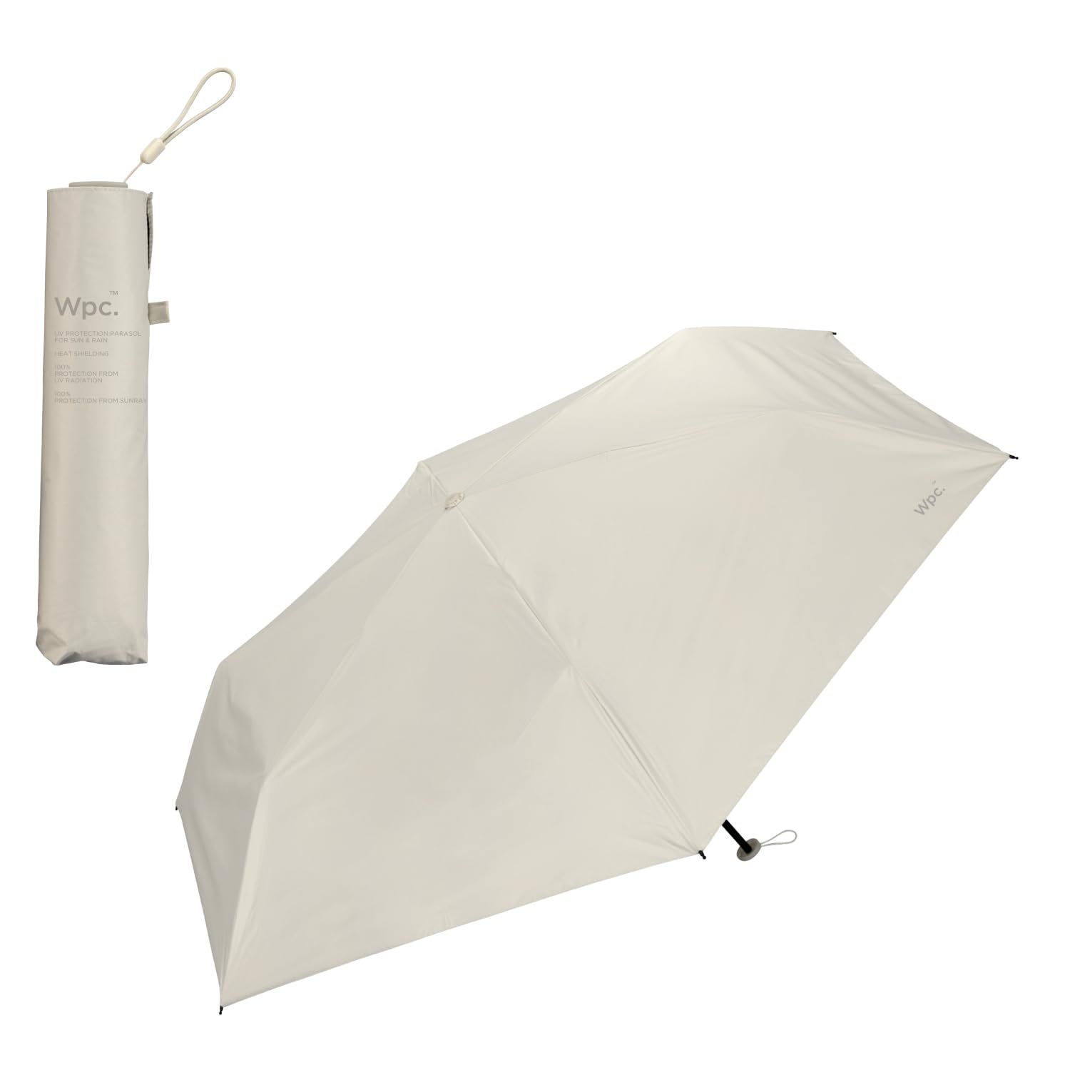 新品 【2025】Wpc. 日傘 遮光軽量プレーンスリム グレー ≪遮光率100%/UVカット率100%/・UPF50＋/遮熱/晴雨兼用≫ 折りたたみ傘 親骨60cm 大きい 軽量 通勤 通学 旅行 オシャレ 可愛い 女性 レディース WECSL-2503-1