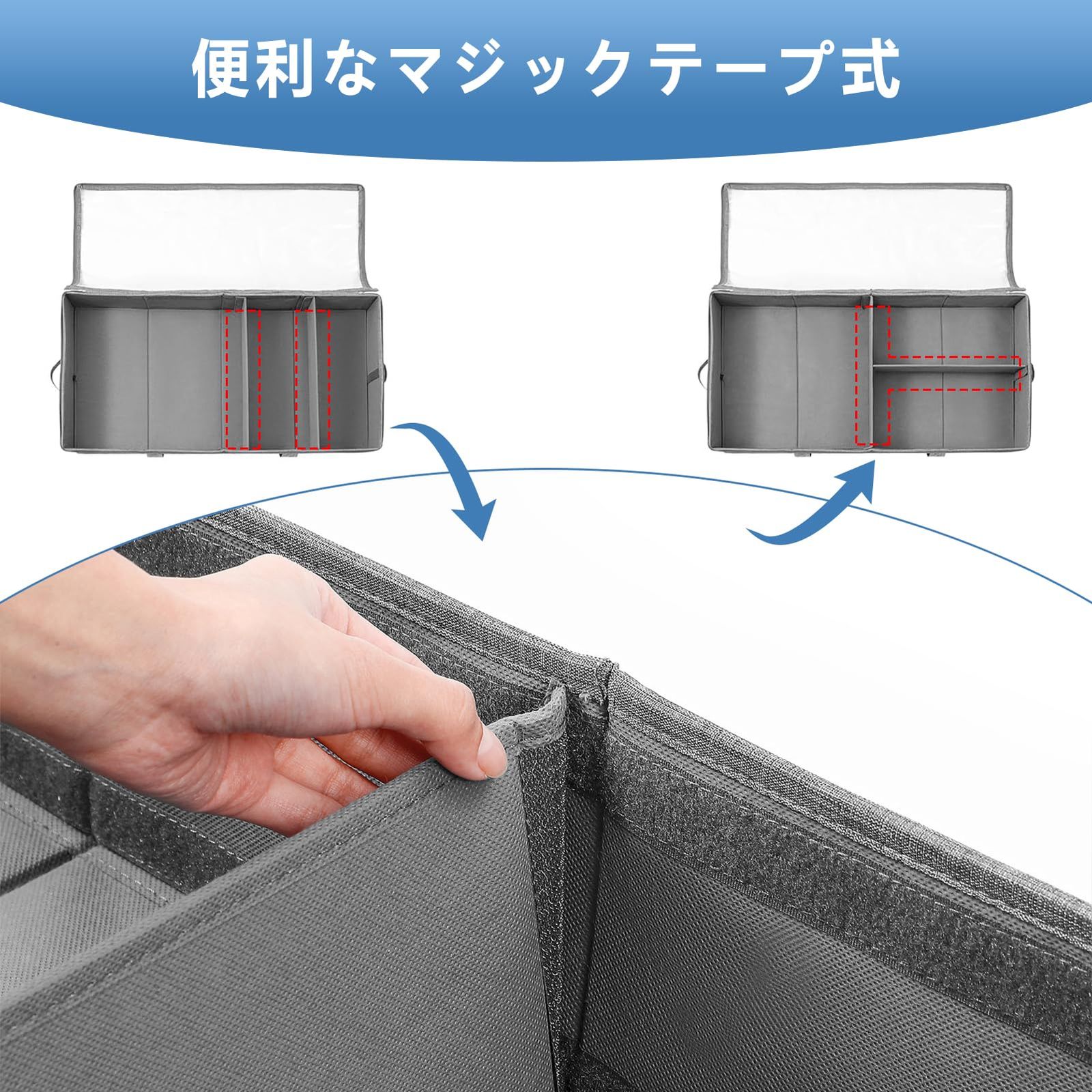 新品 yazi ベッド下収納ボックス 高さ15cm 大容量 折り畳み ベッド下