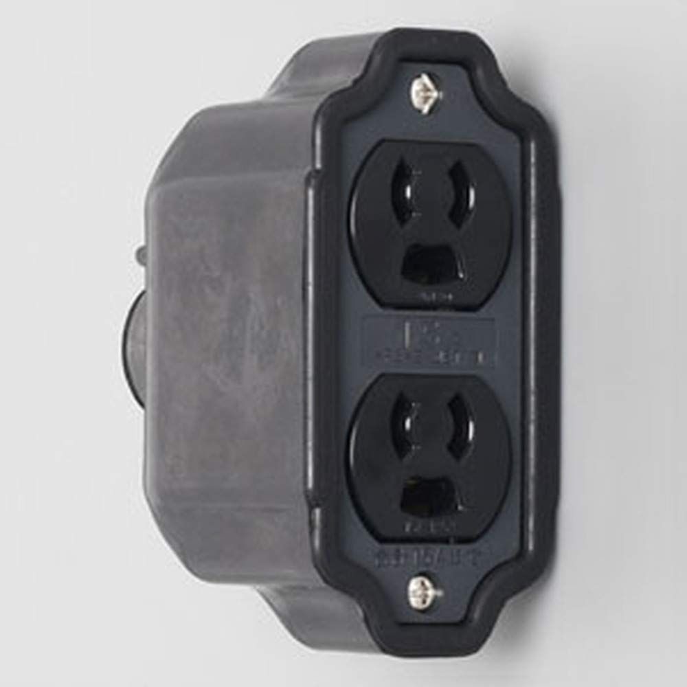 新品 アメリカン電機 抜け止めダブルコネクタボディ 接地形2P15A125V抜止形2ヶ