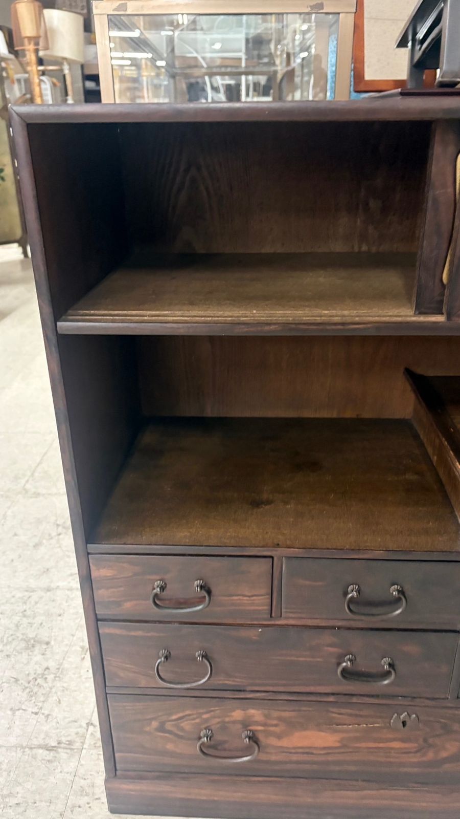 和風 昭和レトロ 水屋箪笥 茶箪笥 古家具 アンティーク古道具 小型 高