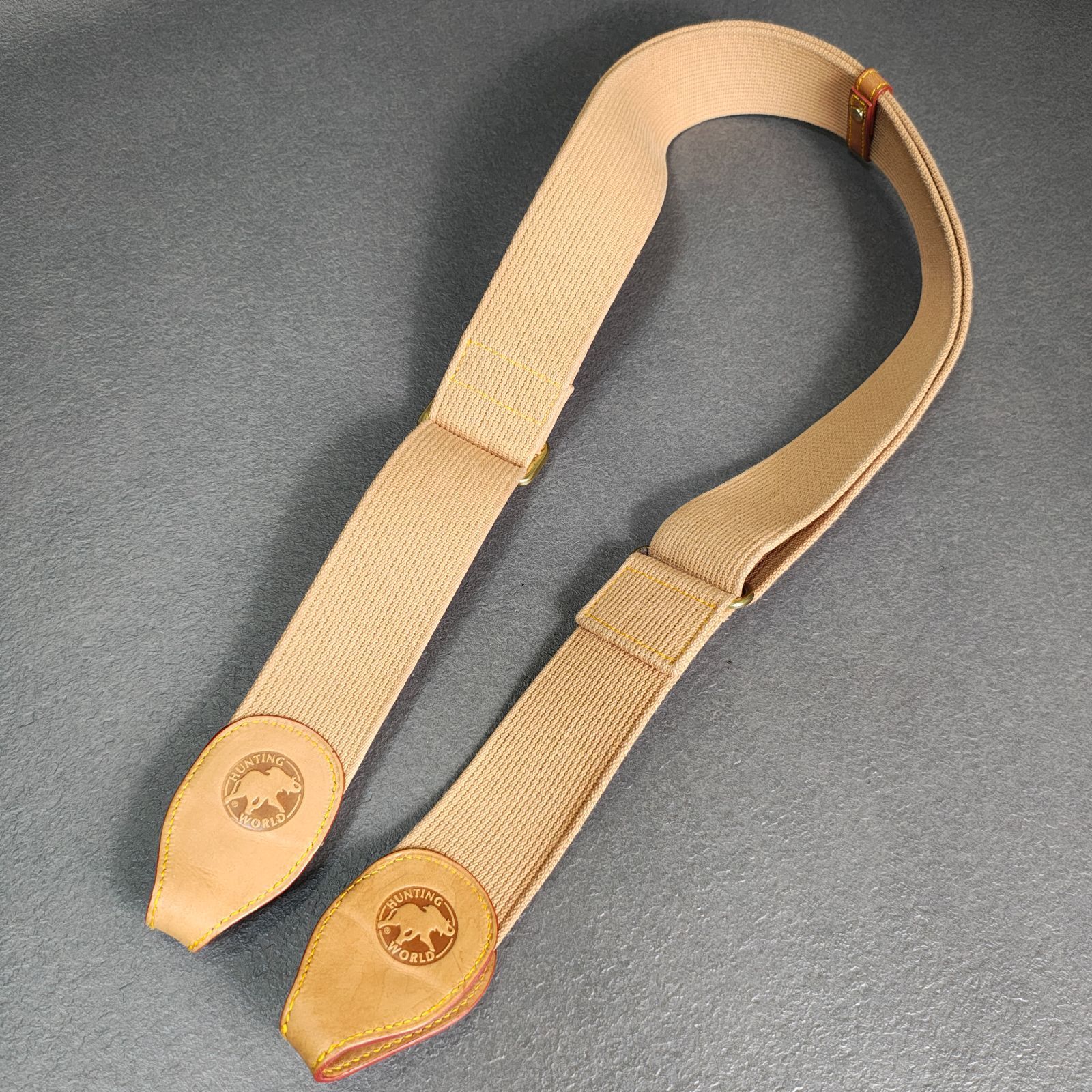 HUNTING WORLD ショルダーストラップ キャンバス×レザー バッグ用 ヌメ 