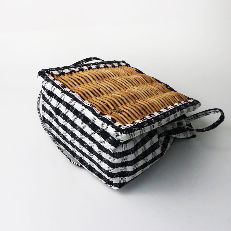 美品 定価46200円 エバゴス ebagos ギンガム かご袋ショルダー カゴ
