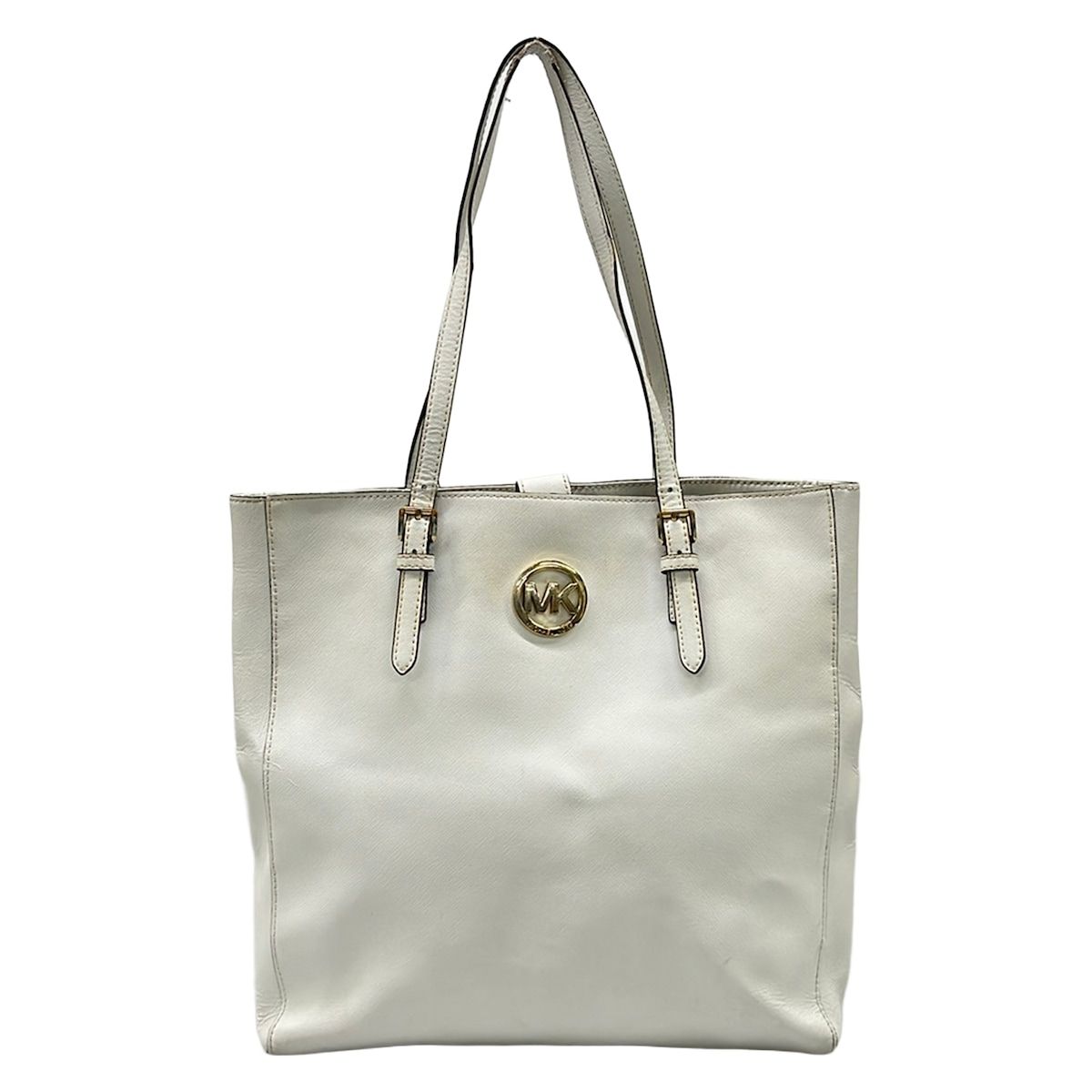 MICHAEL KORS ホワイト レザートートバッグ