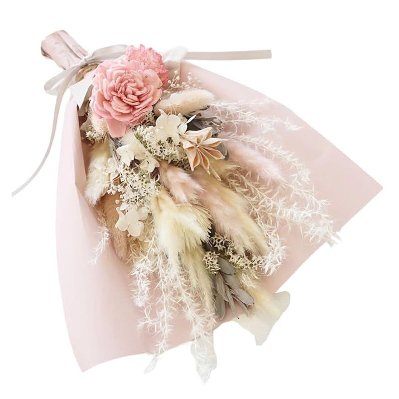 【新品】 Lulu's ルルズ 大人可愛い ピンクの スワッグ ブーケ プリザーブドフラワー ドライフラワー 花束 壁掛け インテリア ギフト プレゼント 母の日 誕生日 新築祝い サイズ:長さ約23cm×幅約23cm 大人可愛いピンクのスワッグ Lulu 0