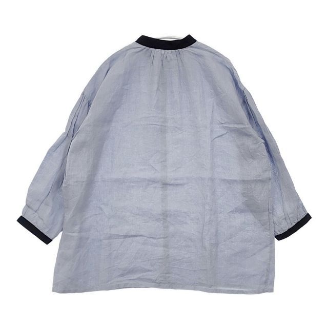 fog linen work リネン リトアニア製 ブラウス シャツ ライトブルー