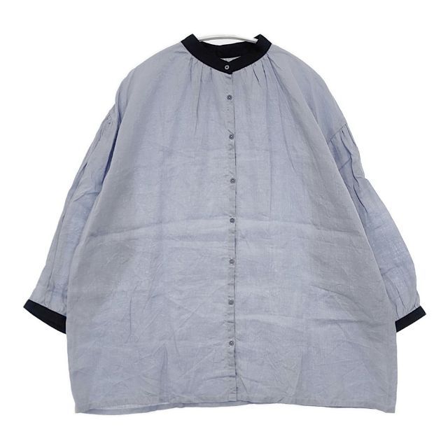 fog linen work リネン リトアニア製 ブラウス シャツ ライトブルー