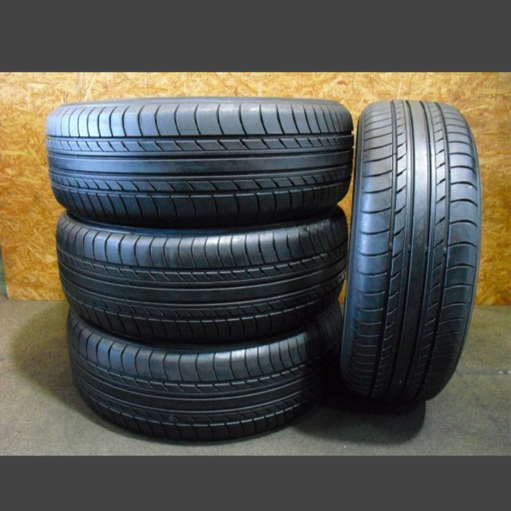 17インチ、バリ山中古タイヤ単品 A-2819)本州送料無料 バリ山 205/55R17 4本 ヨコハマ 中古タイヤ