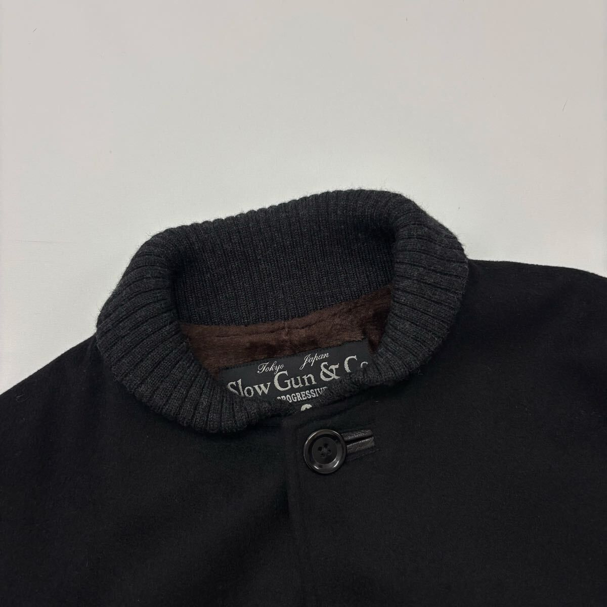 Slow Gun スロウガン カシミヤ x レザー スタジャン ブラック 系