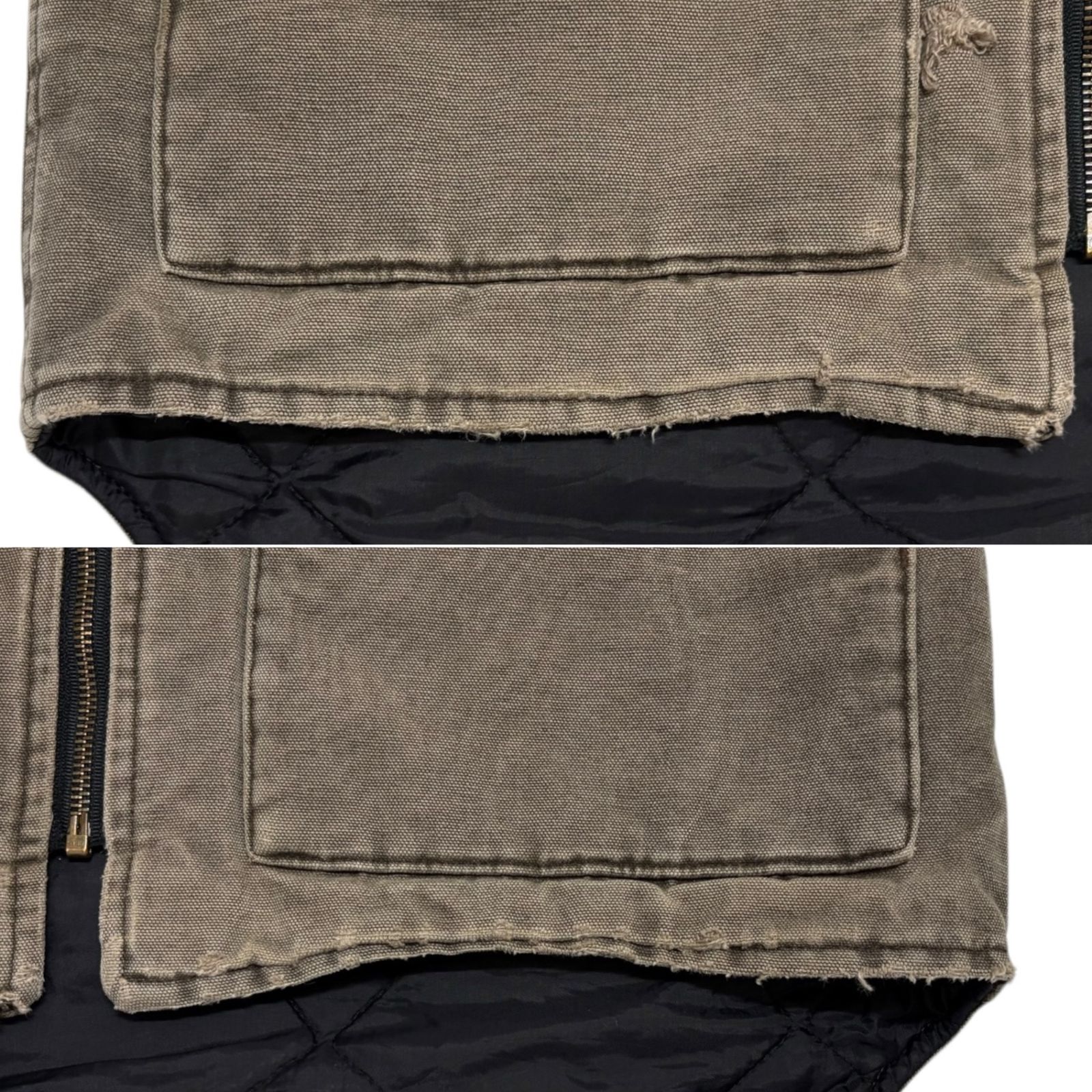 Carhartt (カーハート) ダックベスト 裏地キルティング 中綿 古着