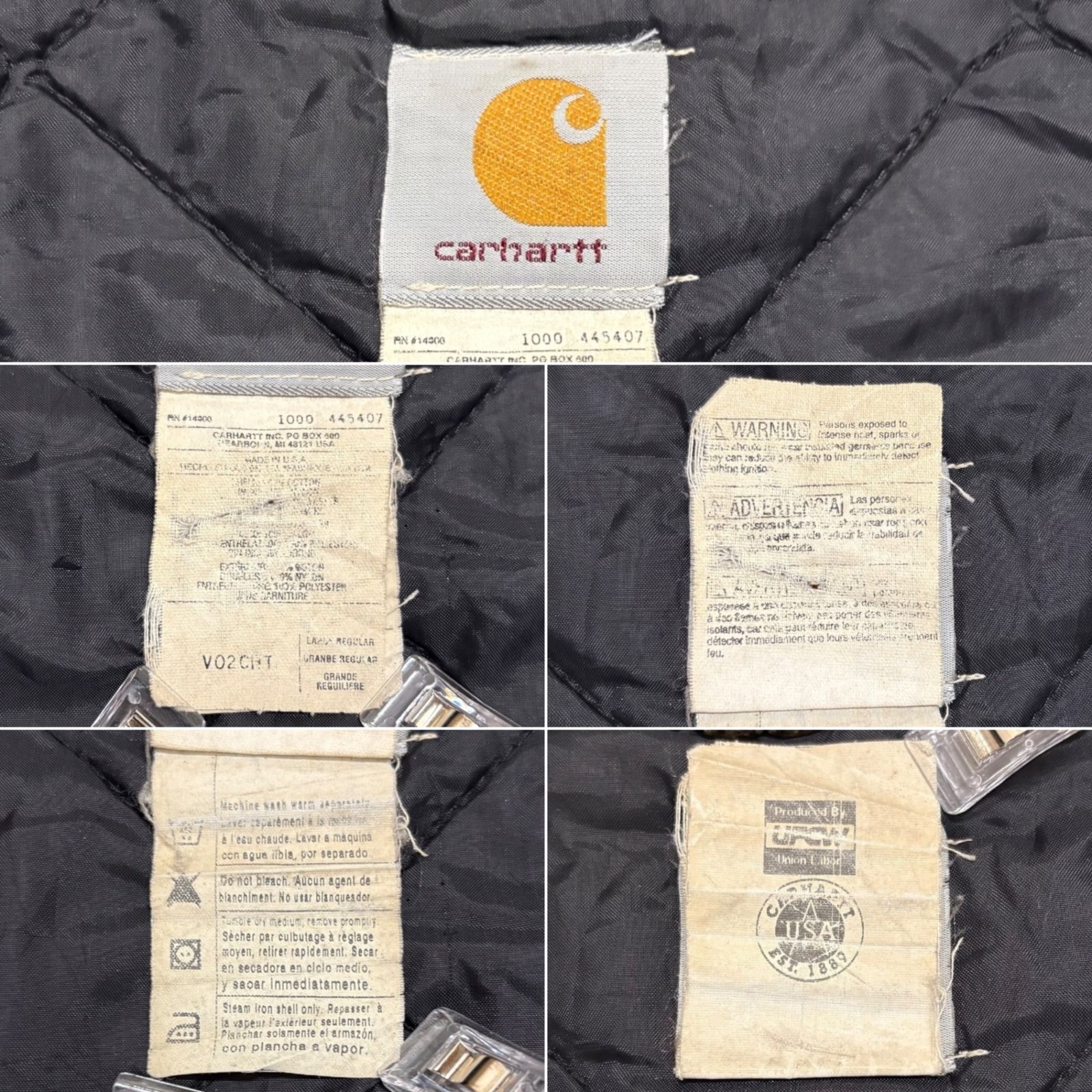 Carhartt (カーハート) ダックベスト 裏地キルティング 中綿 古着