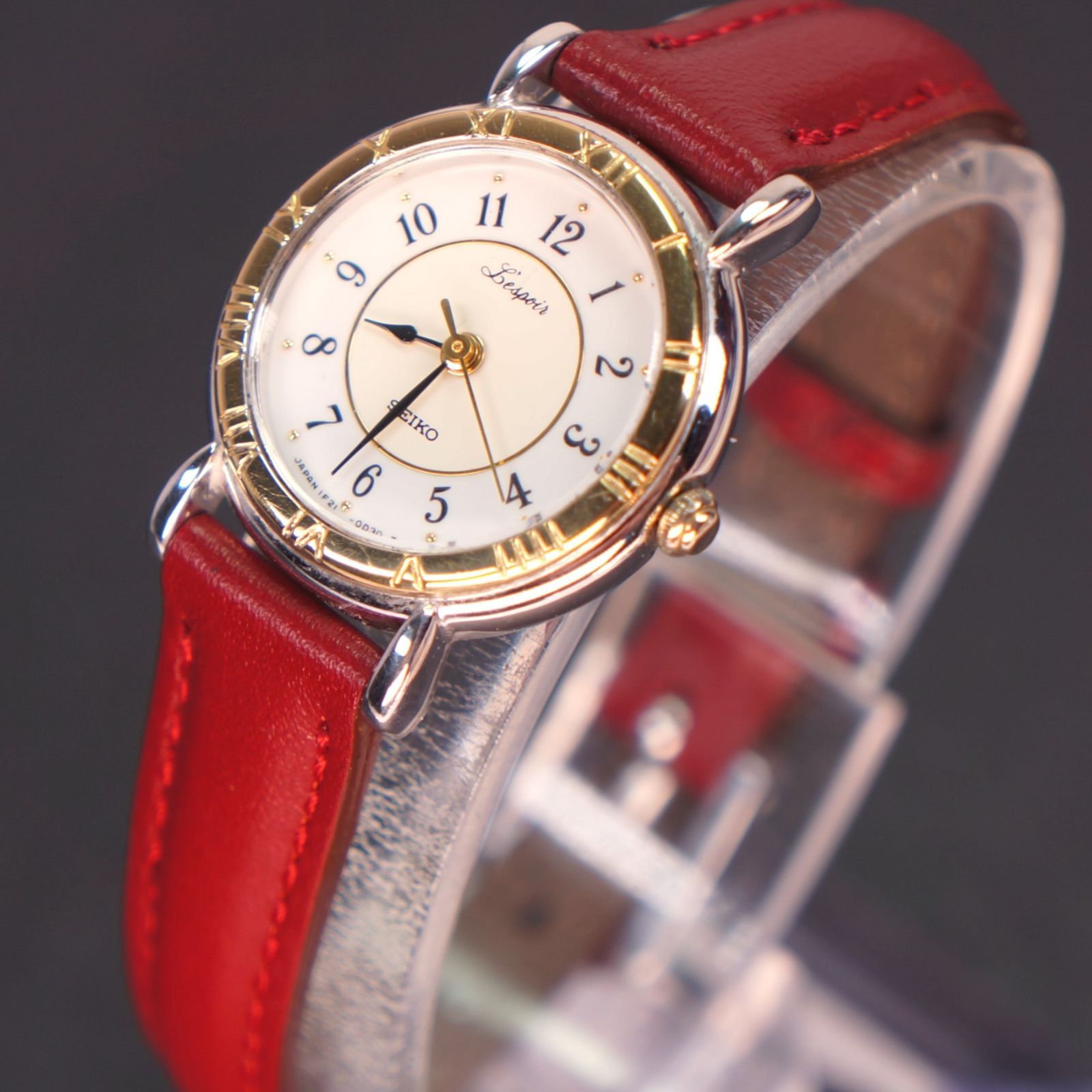 稼働品】SEIKO Lespoir アンティーク レディース腕時計 新品ベルト 稼働品】SEIKO Lespoir アンティーク レディース腕時計 新品ベルト