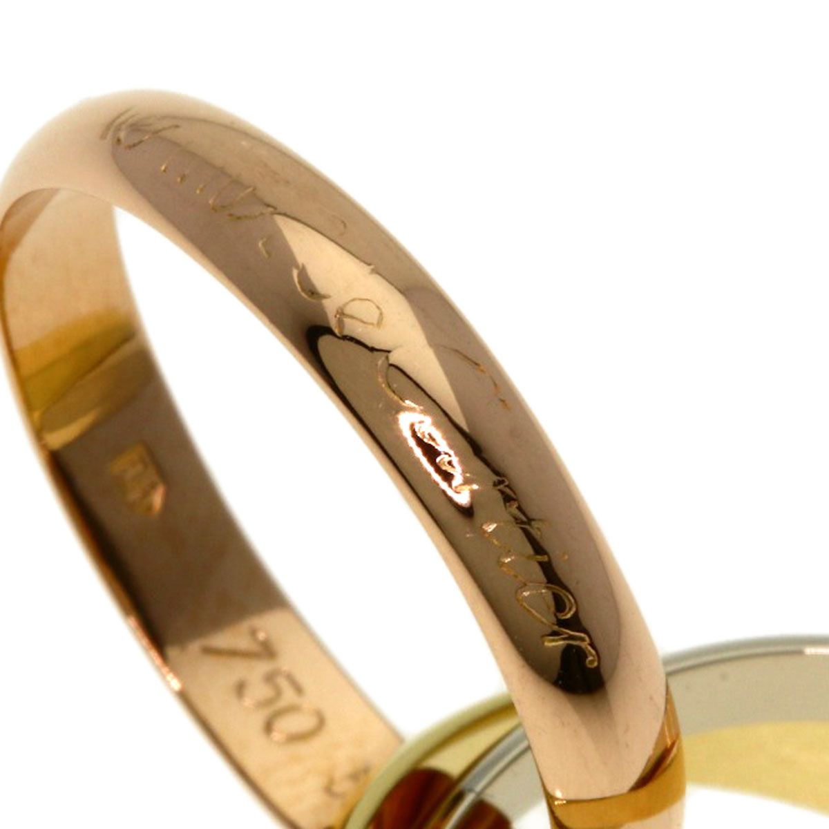 カルティエ Cartier リング トリニティ SM スリーカラー K18PG K18WG 