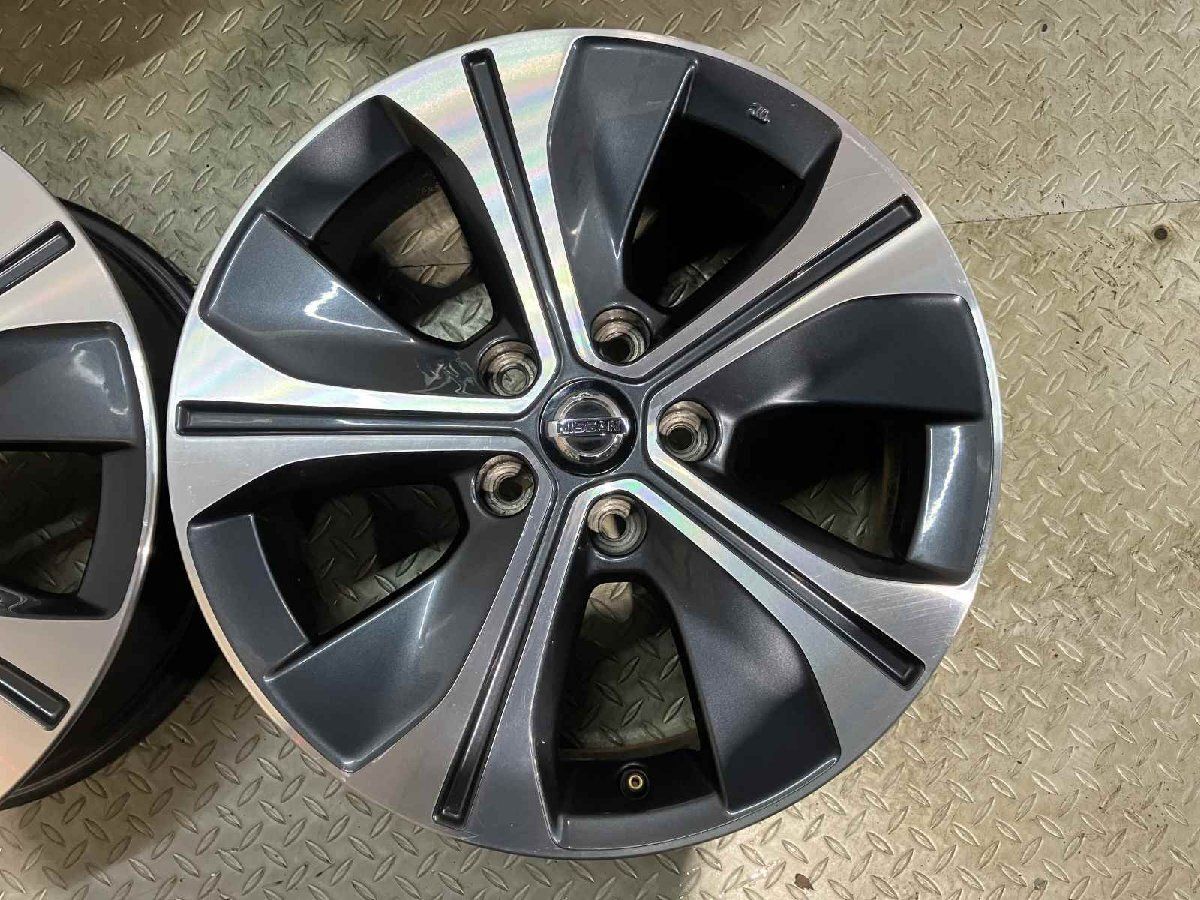 日産 純正 6.5J-17インチ 5/114.3 +45 4本セット ガンメタポリッシュ リーフ キックス セレナ ジューク エクストレイル 等 NISSAN 日産 リーフ/キックス 純正ホイール 17インチ 4本 6.5J5HPCD114