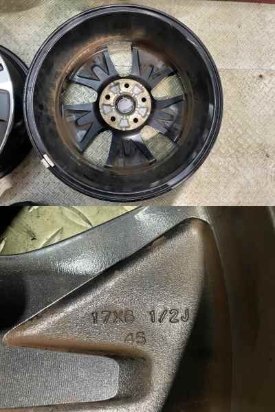 日産 純正 6.5J-17インチ 5/114.3 +45 4本セット ガンメタポリッシュ リーフ キックス セレナ ジューク エクストレイル 等 NISSAN 日産 リーフ/キックス 純正ホイール 17インチ 4本 6.5J5HPCD114