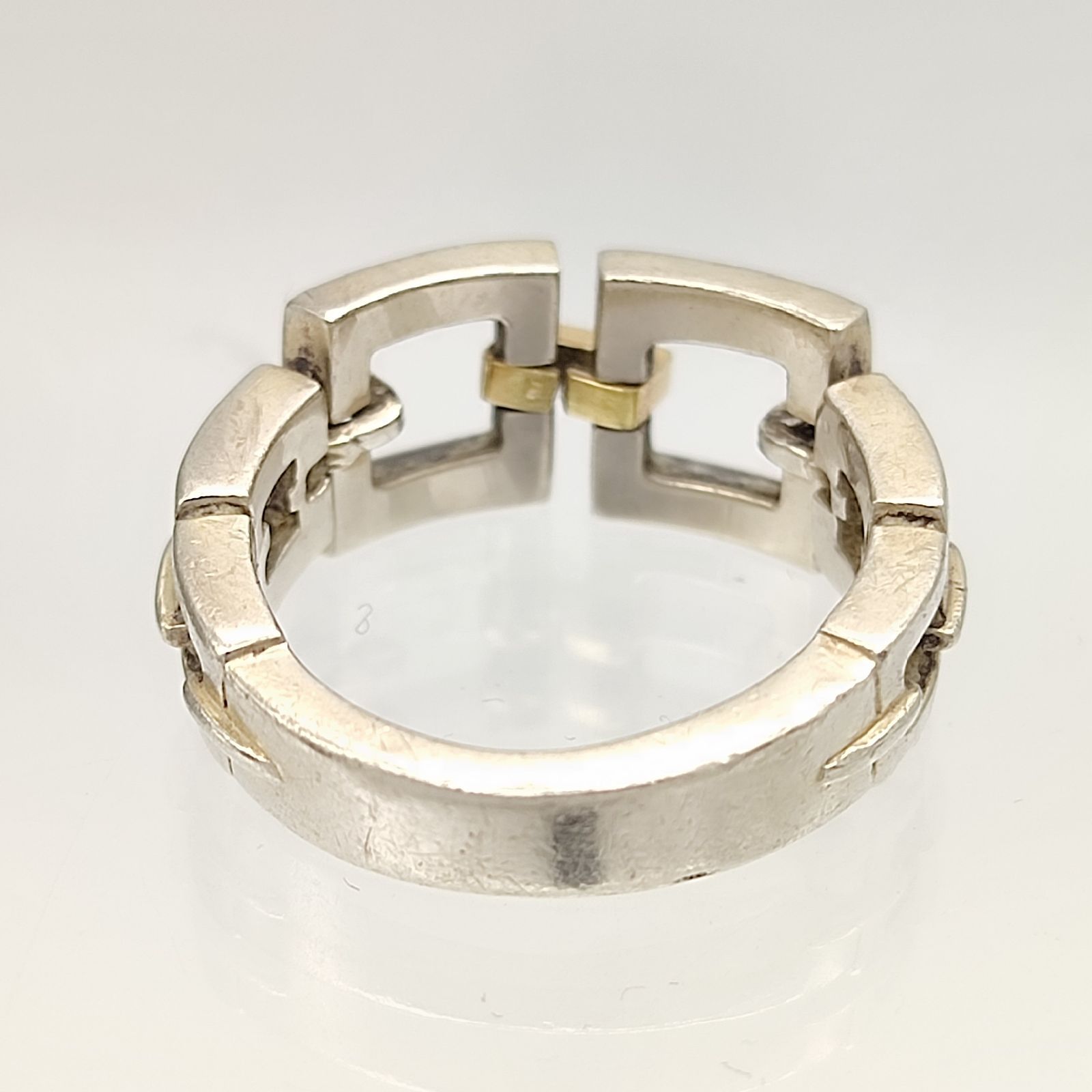 美品】STAR JEWELRY スタージュエリー コンビ スクエアチェーンリング 