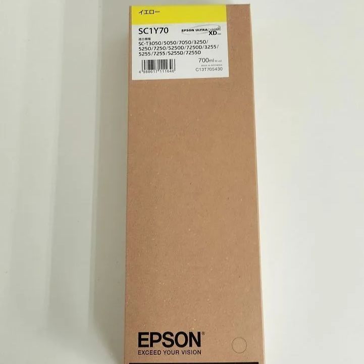 Epson SC1Y70 イエローインクカートリッジ エプソン SureColor用 700ml イエローインクカートリッジ SC1Y70