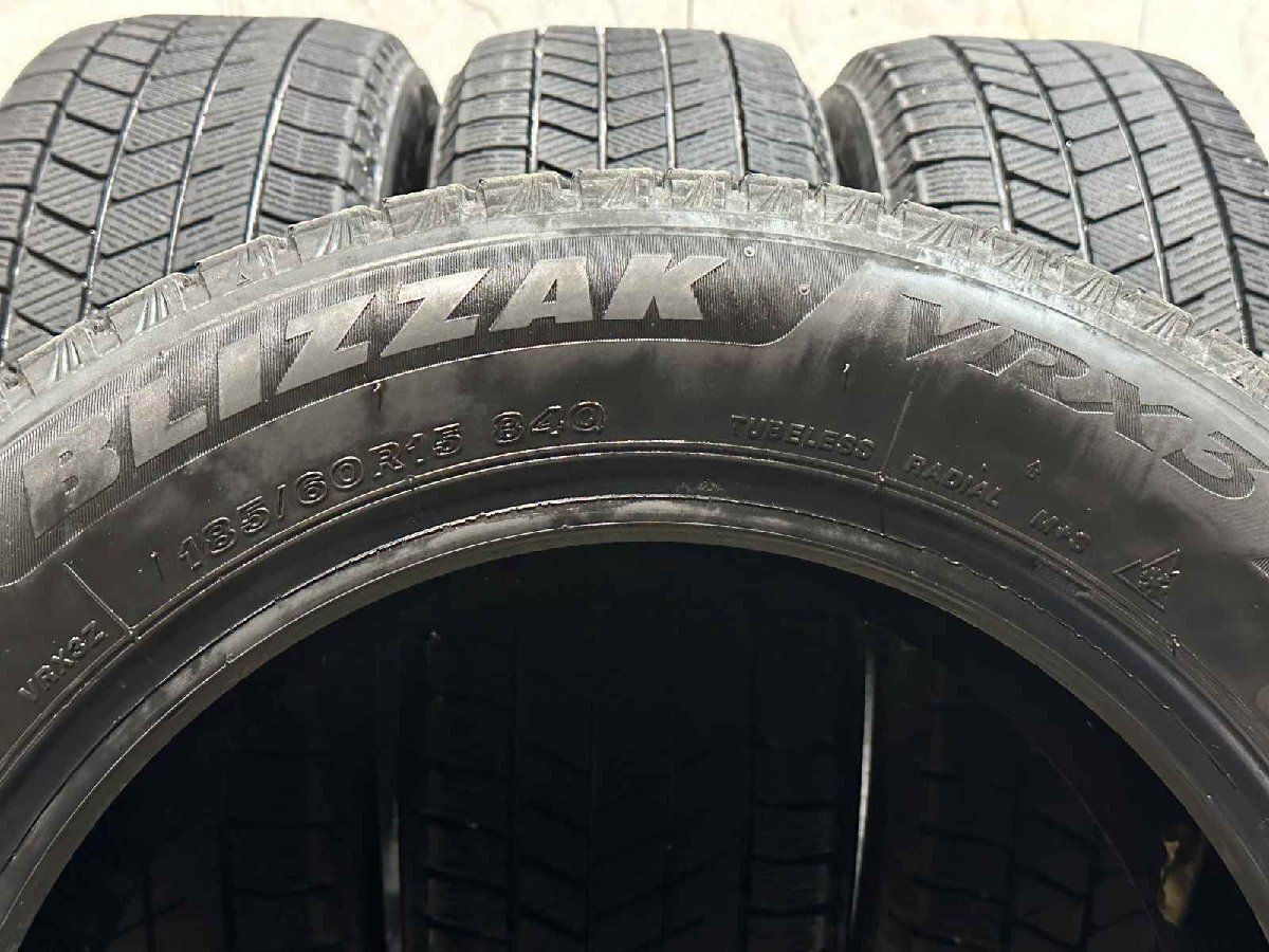 BS BRIDGESTONE BLIZZAK VRX3 185/60R15 15インチ スタッドレス 4本 21～22年製 バリ溝 インサイト グレイス ヤリス等　　(KTQ028) クレジットカード QRコード決済可能 新品同様 4本SET】ブリヂストン ブリザック VRX [185/60R15 84Q] バリ