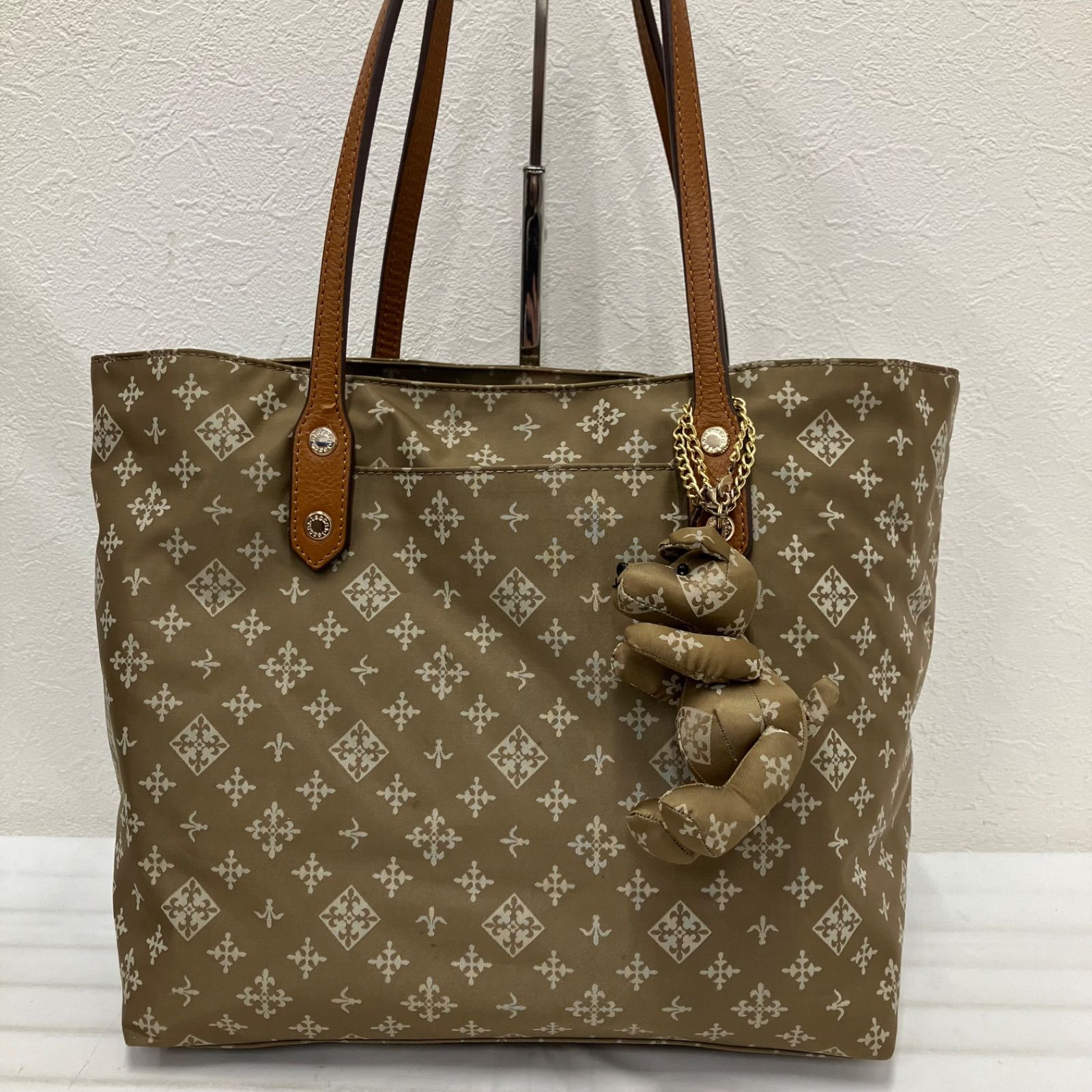 russet ラシット トートバッグ モノグラム柄 ナイロン ミニポーチ付き 