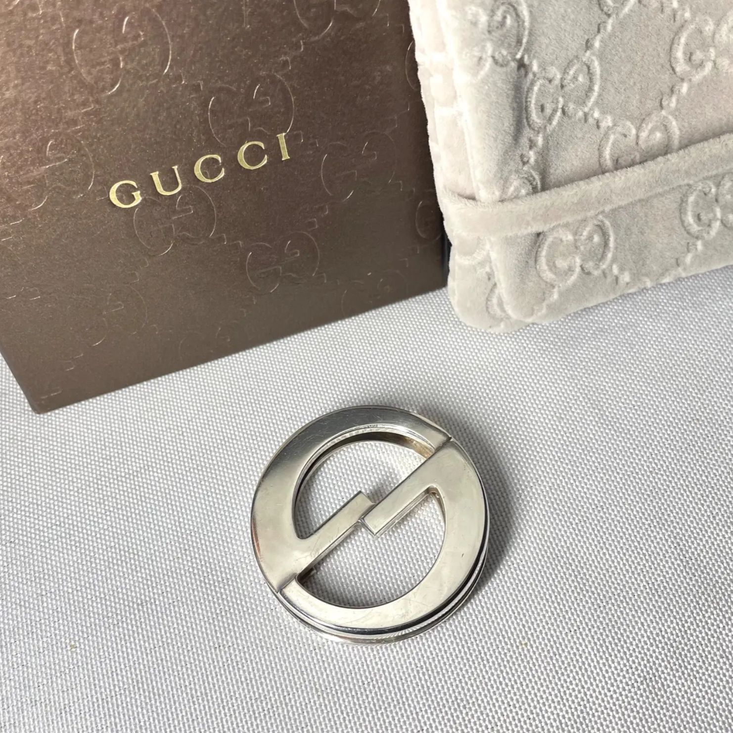 希少 GUCCI グッチ インターロッキングGGデザイン マネークリップ