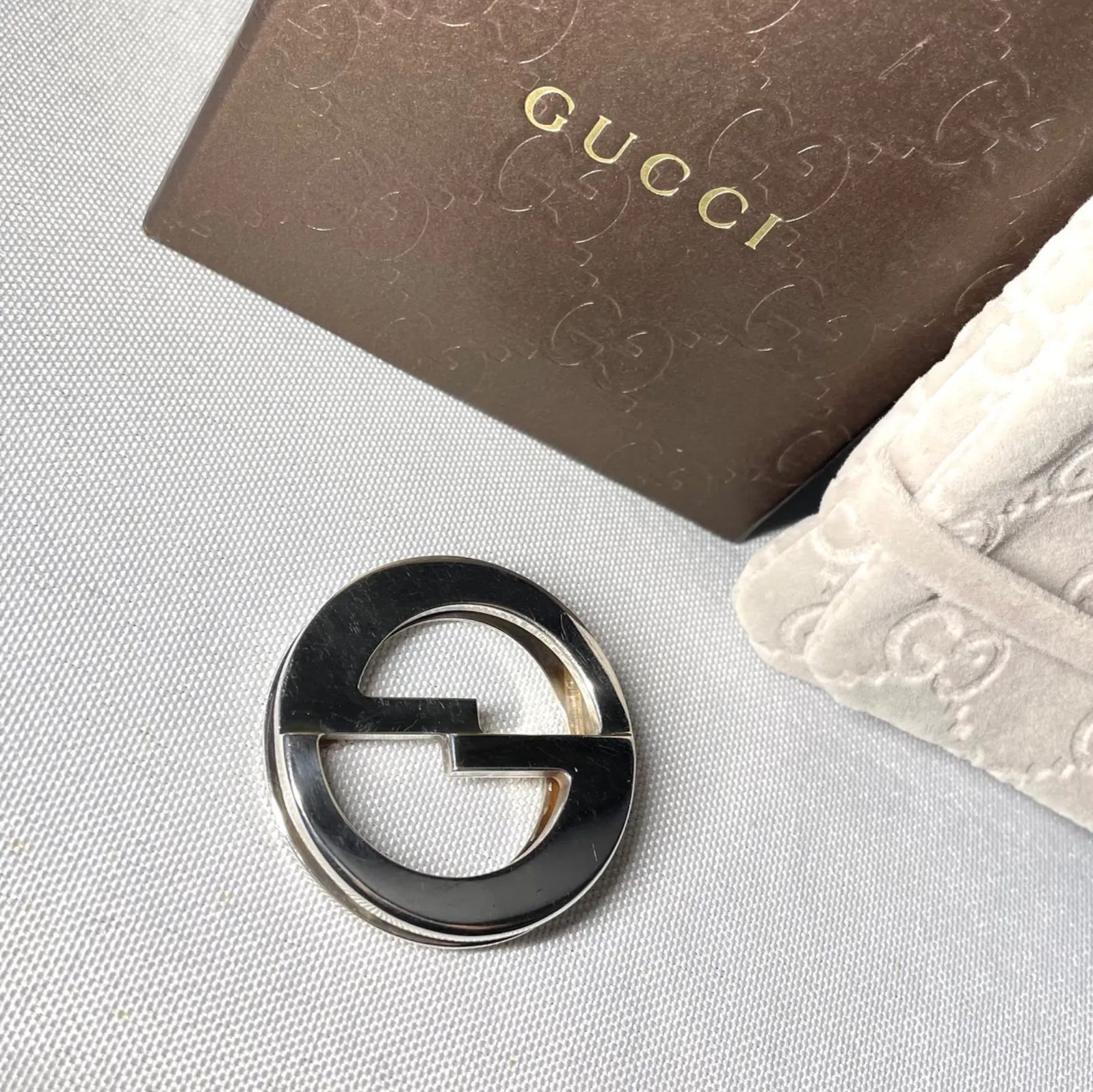 希少 GUCCI グッチ インターロッキングGGデザイン マネークリップ