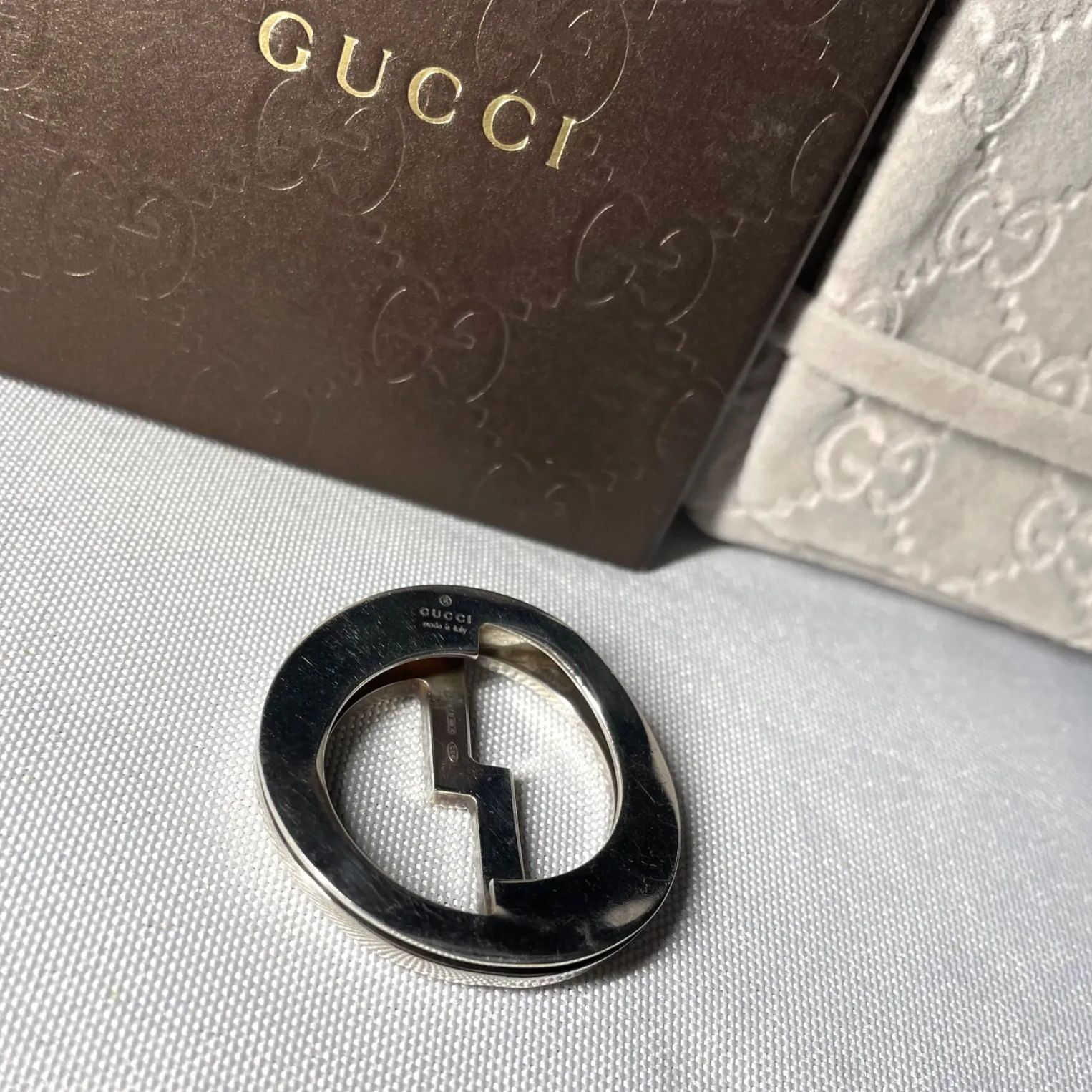 希少 GUCCI グッチ インターロッキングGGデザイン マネークリップ