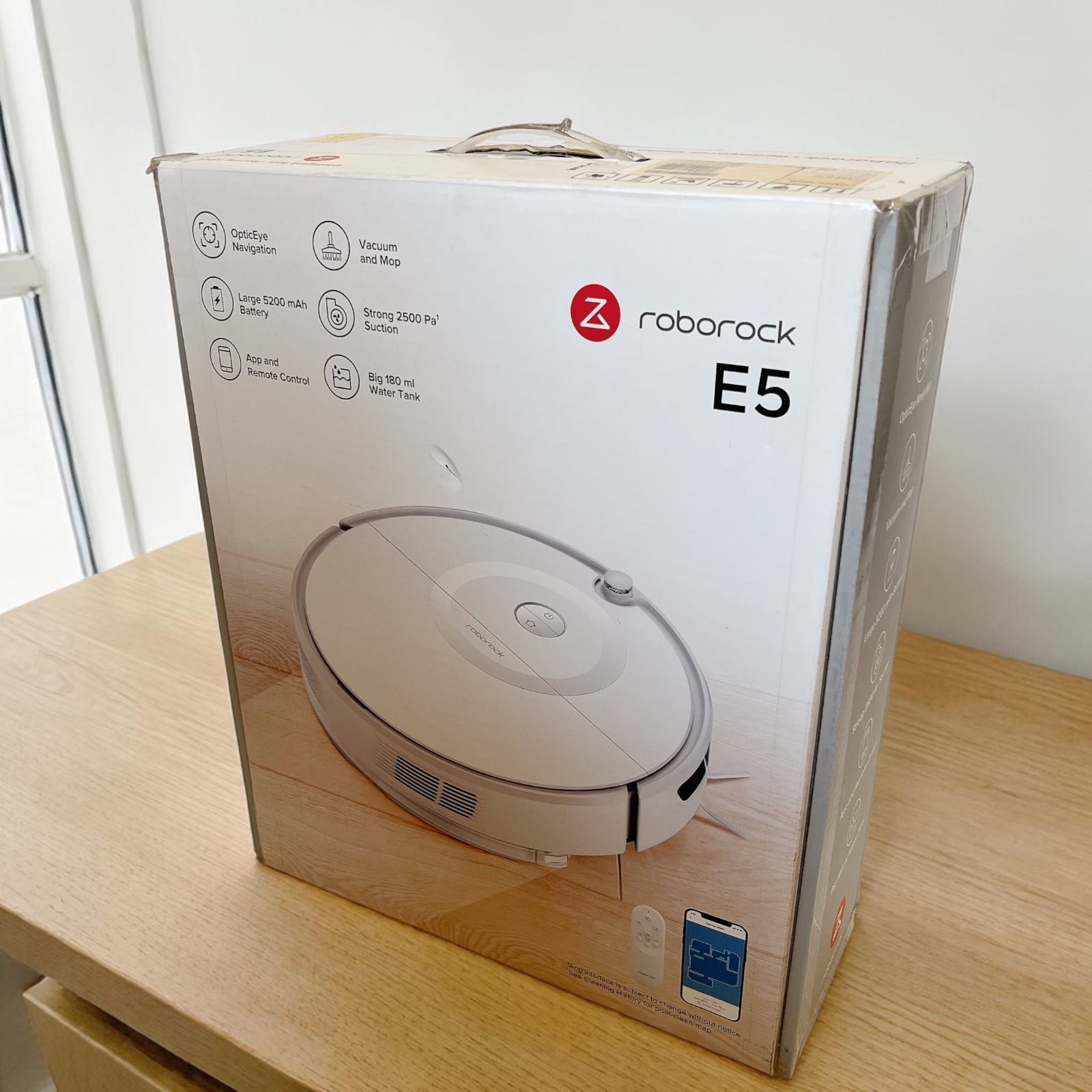 roborock E5 新品未使用 Roborock E5 黒 ロボット掃除機 水拭き マッピング 200分