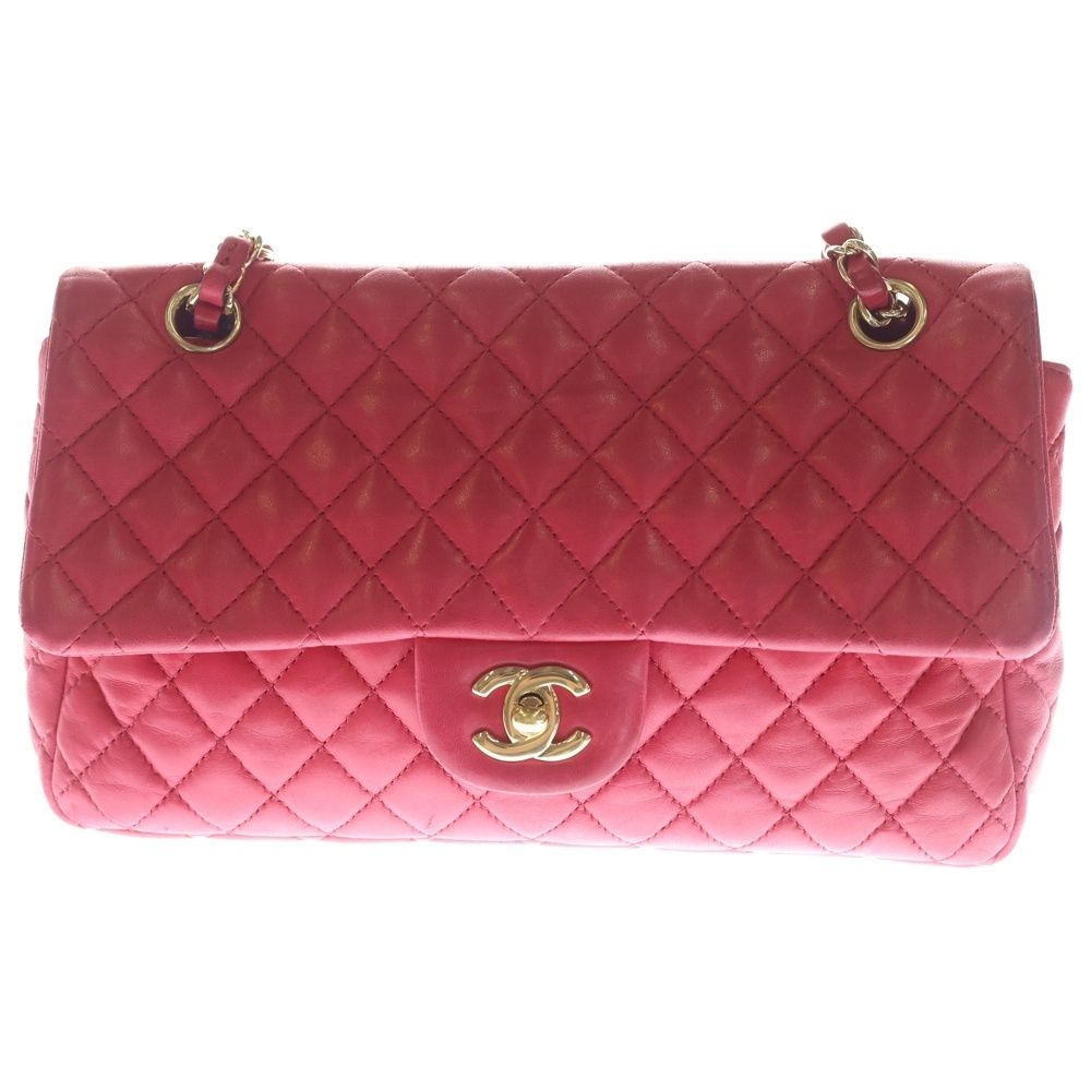 CHANEL シャネル マトラッセ25 バレンタイン限定 ラムスキン レザー ココマーク チャーム チェーンショルダーバッグ ゴールド金具 ピンク A49199 13番台 CHANEL (シャネル) マトラッセ25 バレンタイン限定 ラムスキン レザー